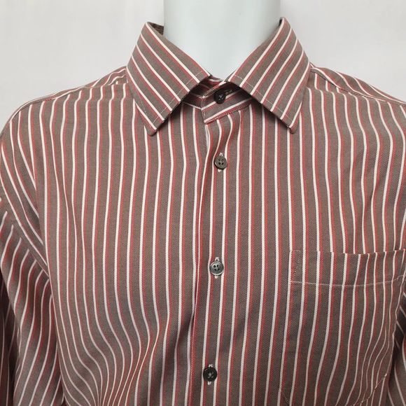 Mens Shirt Marks Spencer Collezione Long Sleeve Mulicoloured Stripes UK Large - Picture 3 of 7